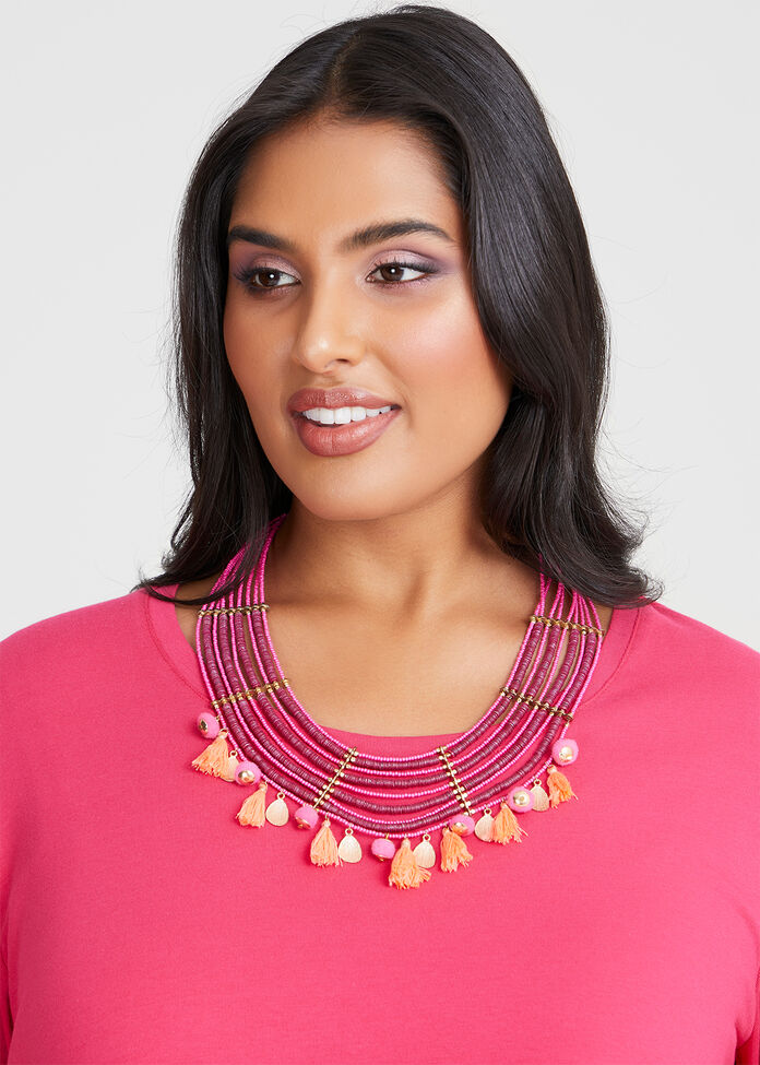 Shop Short Tassle Statement Necklace Accessories Taking Shape AU