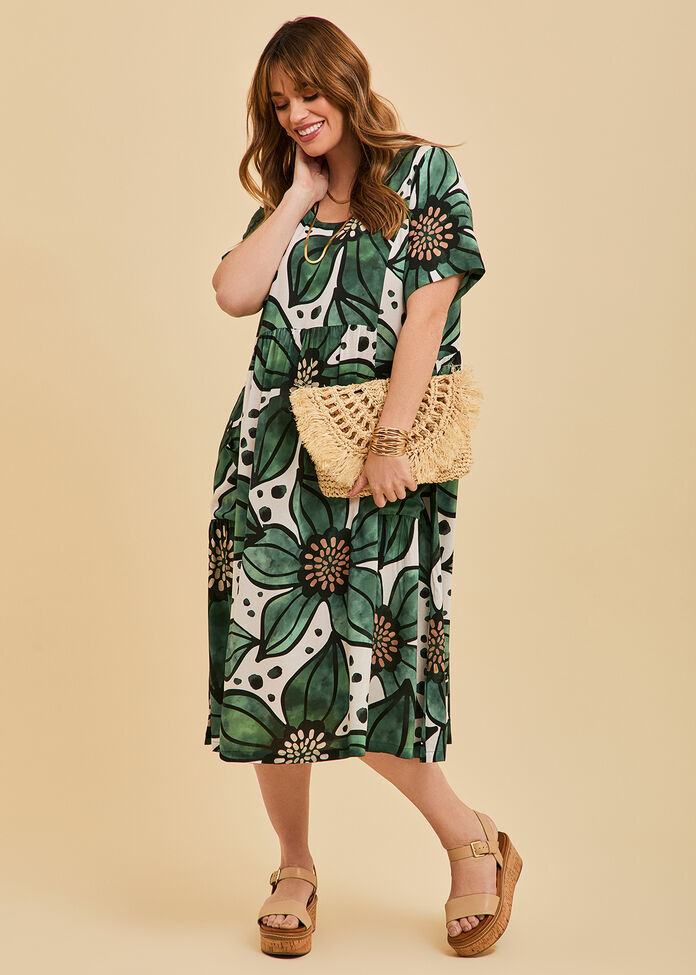 Natural Pocket Midi Dress, , hi-res