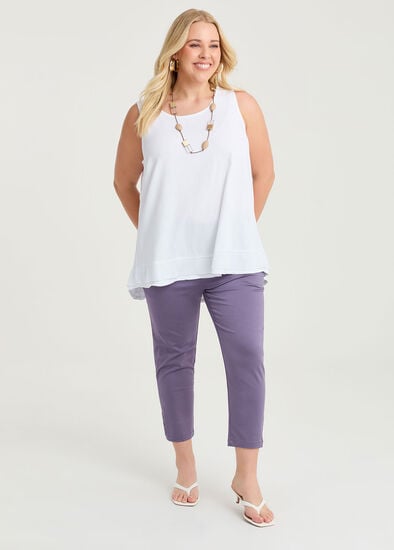 Plus Size Petite Medina Slim Leg Natural Pant