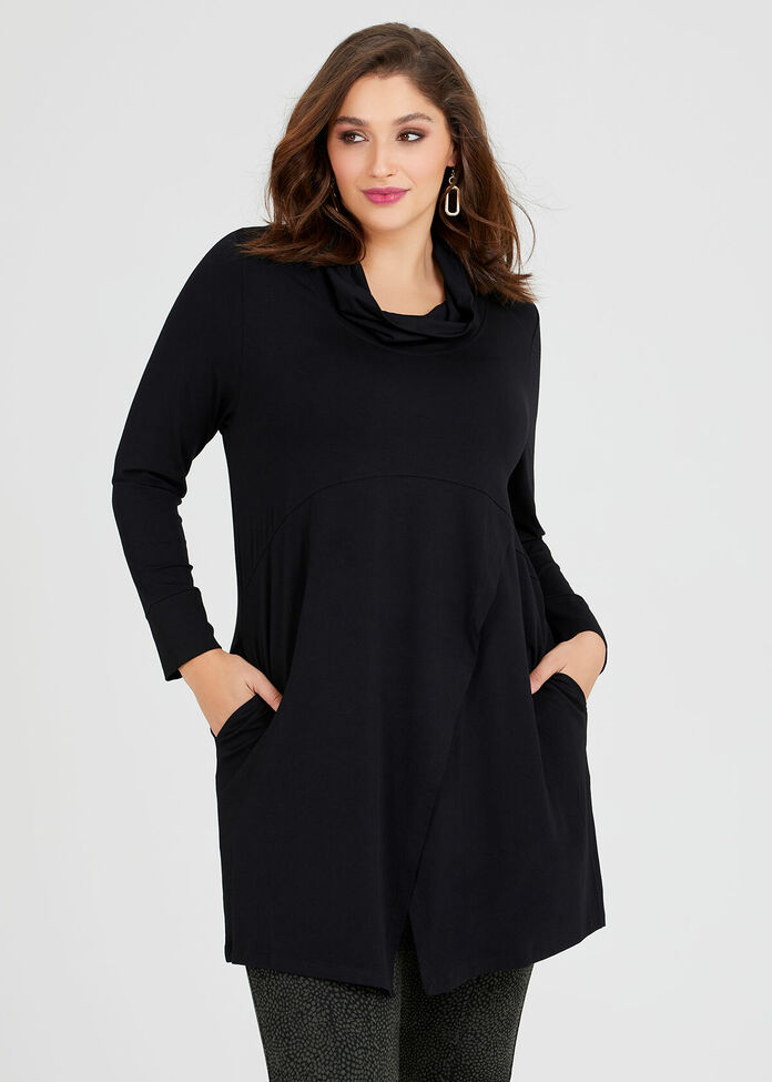 Shop Plus Size Bamboo Cocoon Tunic in Black | Taking Shape AU