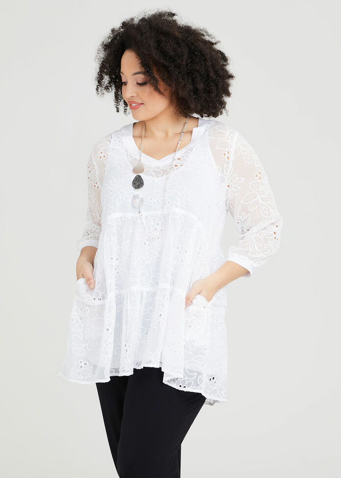 Shop Plus Size Daphne Embroidery Top in White | Taking Shape AU