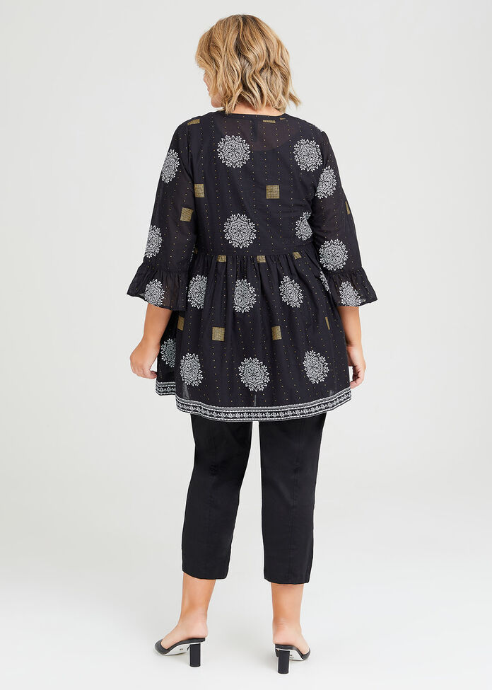 Shop Plus Size Natural Mandala Tier Top in Multi | Taking Shape AU