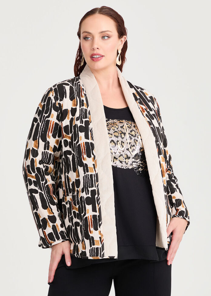 Plus Size Reversible Corduroy Quilt Jacket | Taking Shape AU