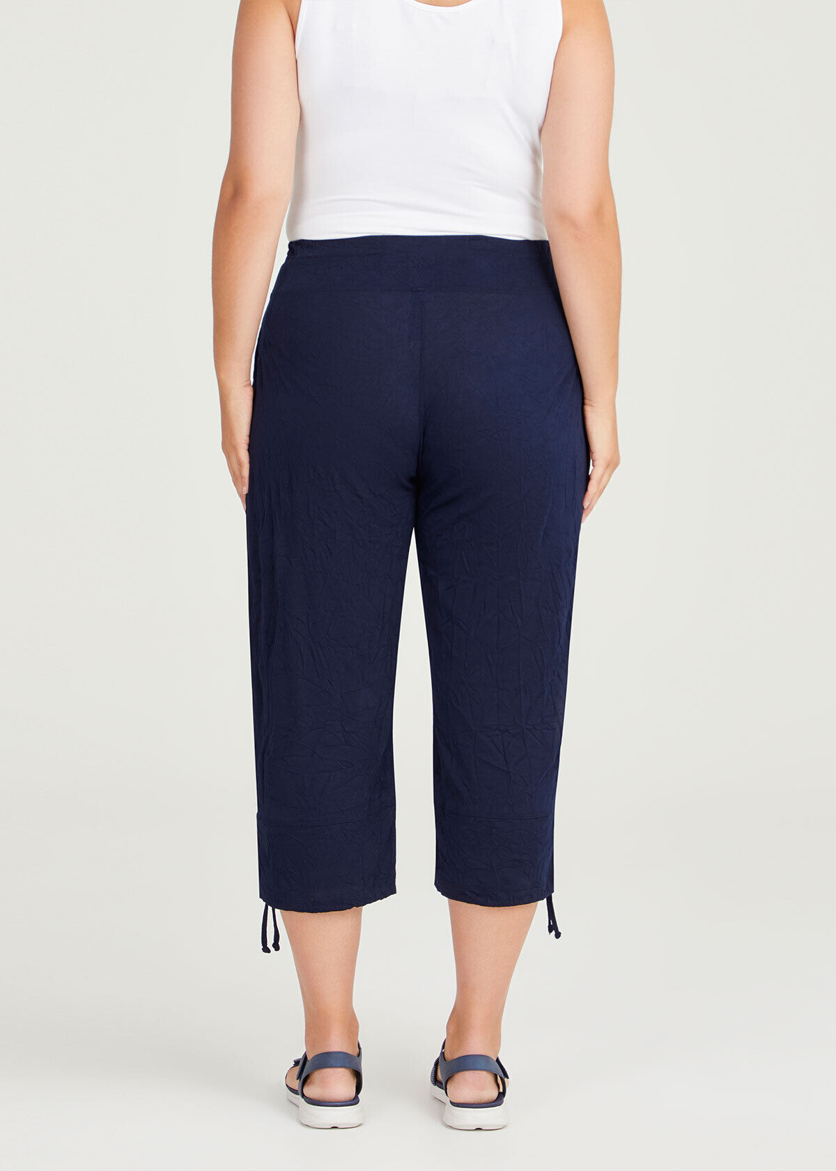 Shop Plus Size Summer Essential Crop Pant in White Taking Shape AU