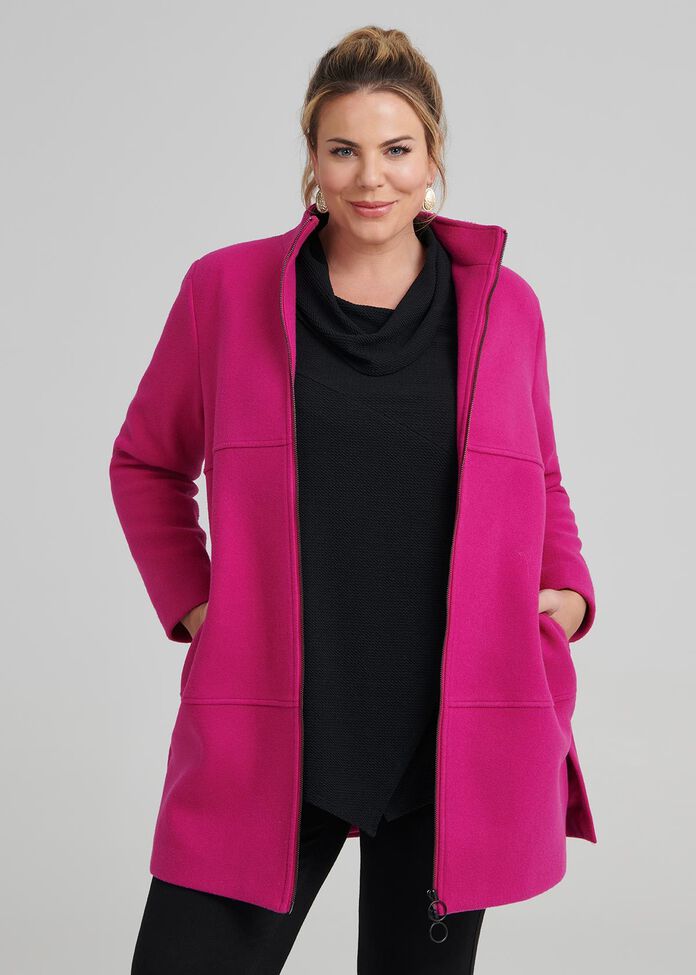 Shop Plus Size Lunar Twilight Zip Jacket in Pink | Sizes 12-30 | Taking ...