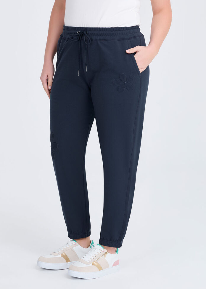 Cotton Flower Applique Trackpant, , hi-res