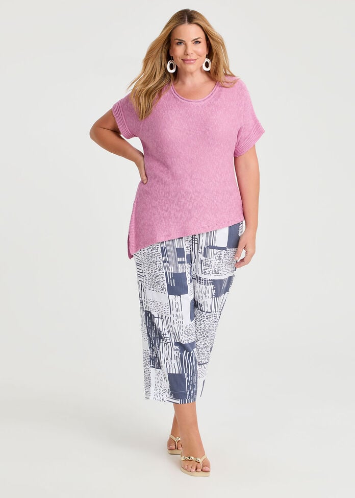 Natural Ella Abstract Crop Pant, PRINT, hi-res