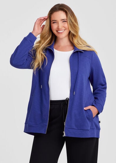 Plus Size Funnel Neck Active Jacket
