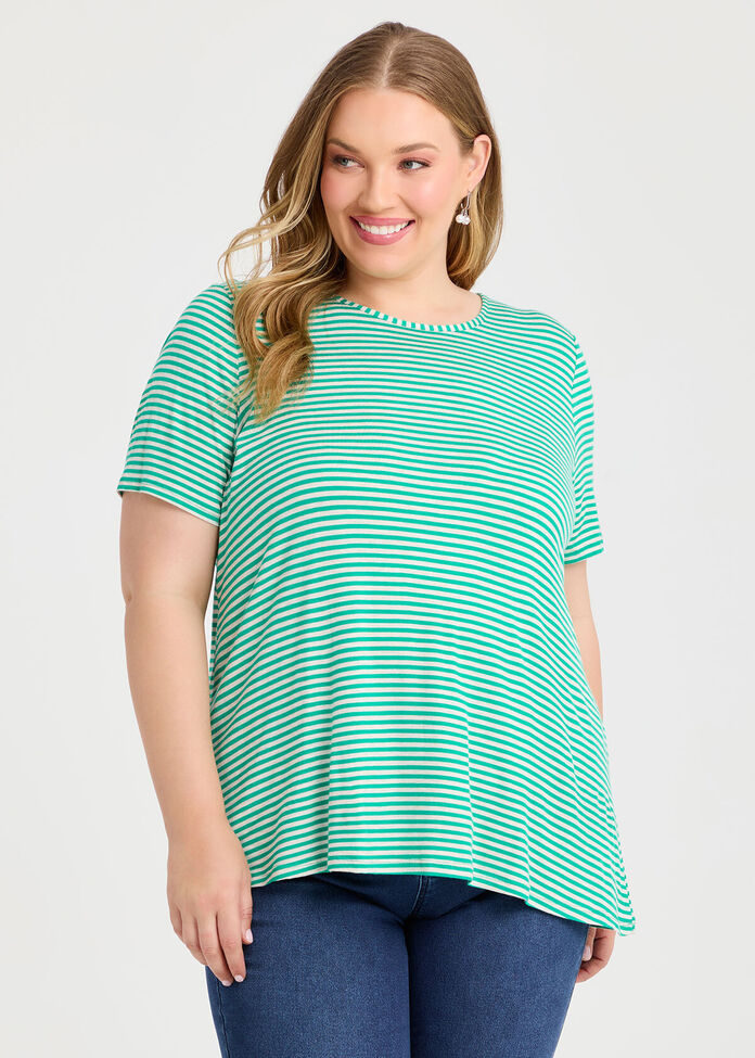 Natural Stripe T-shirt, , hi-res