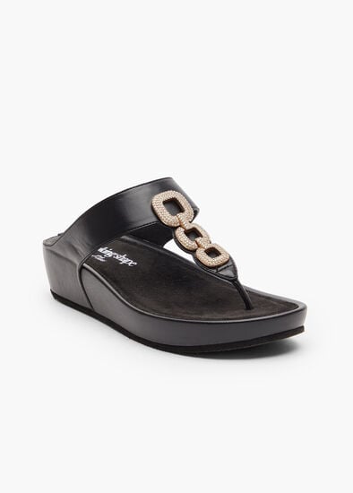 Plus Size Bling Toe Post Sandal