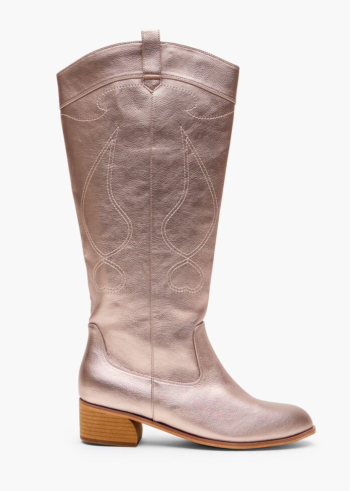 Shop White Knee High Western Boot | Comfortable Shoes | Taking Shape AU
