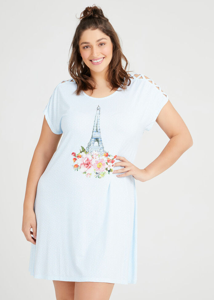Bamboo Eiffel Tower Nightie, , hi-res