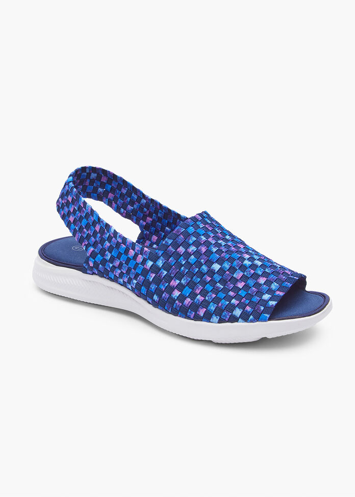 Woven Stretch Slingback, , hi-res