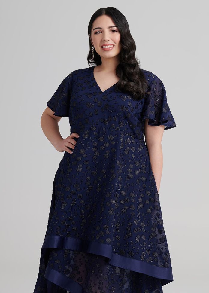Petite Night High Low Dress, , hi-res