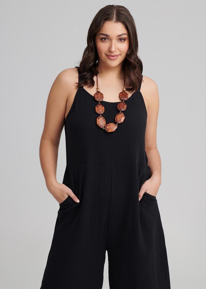 Cotton Malta Jumpsuit, , hi-res