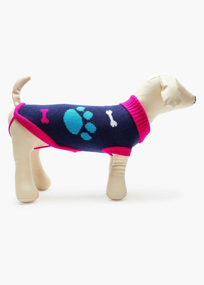 Bone & Paw Knitted Pet Jumper, , hi-res