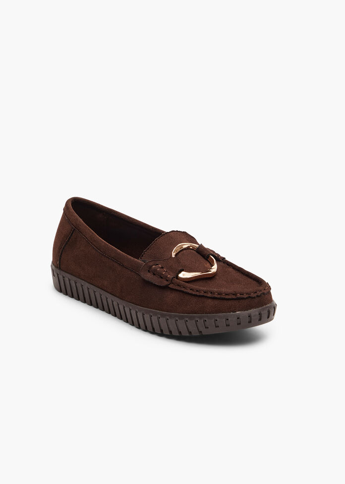 Flexible Faux Suede Loafer, , hi-res