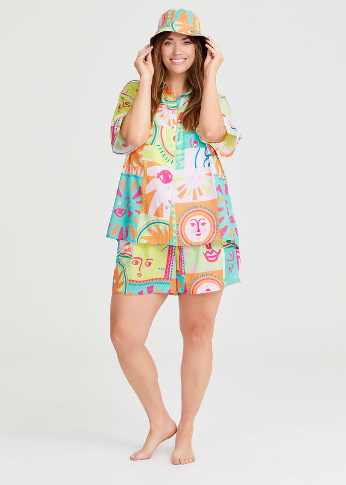Cotton Sundown Beach Shirt, , hi-res