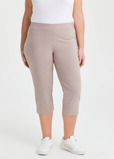 Plus Size Expose Split Hem Crop Pant