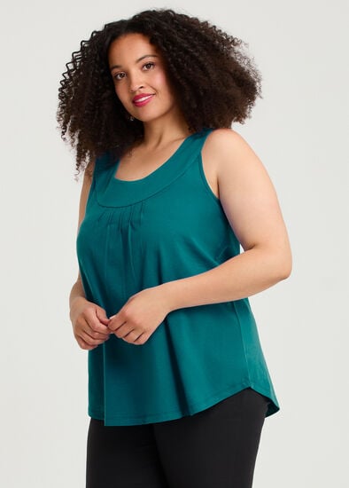 Plus Size Good Earth Australian Cotton Element Tank 