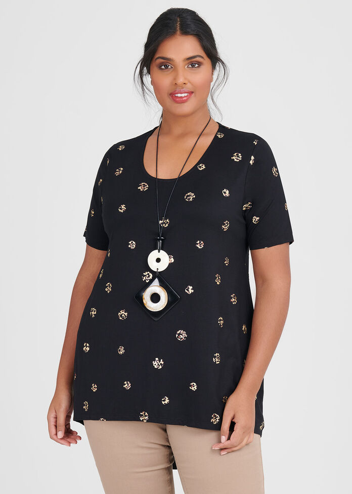 Bamboo Spot Foil Top, , hi-res