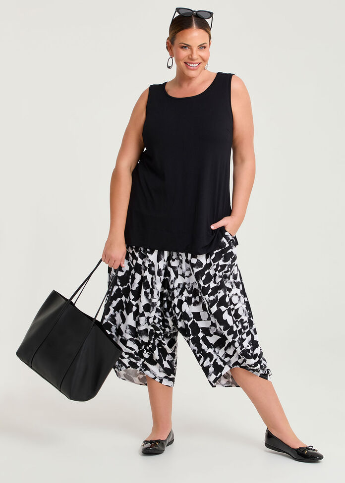 Harem Natural Crop Pant, , hi-res