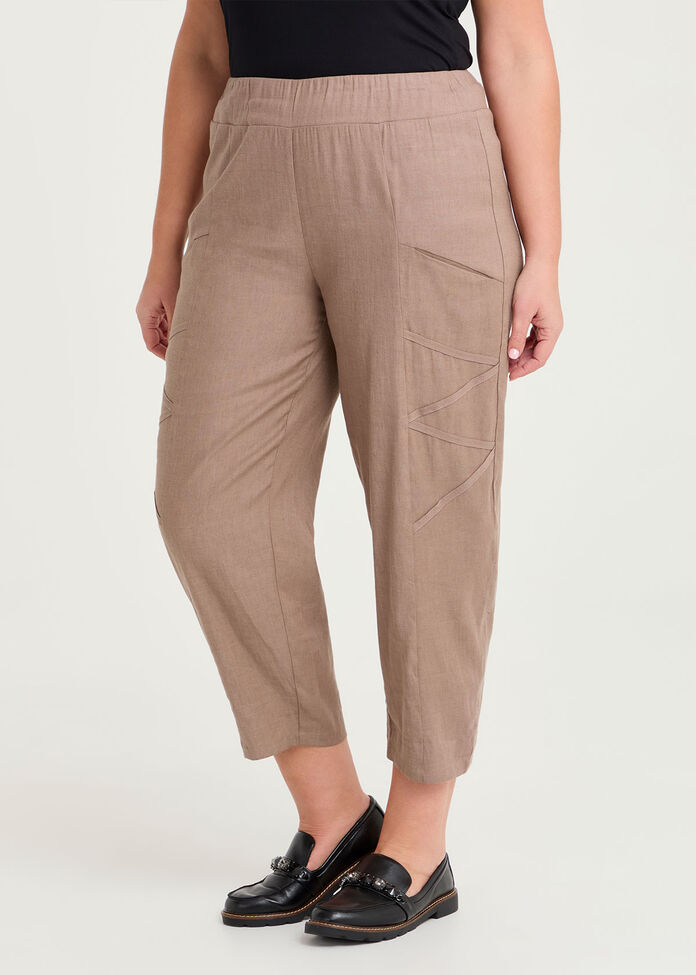 Stretch Linen Fleur Pant, , hi-res