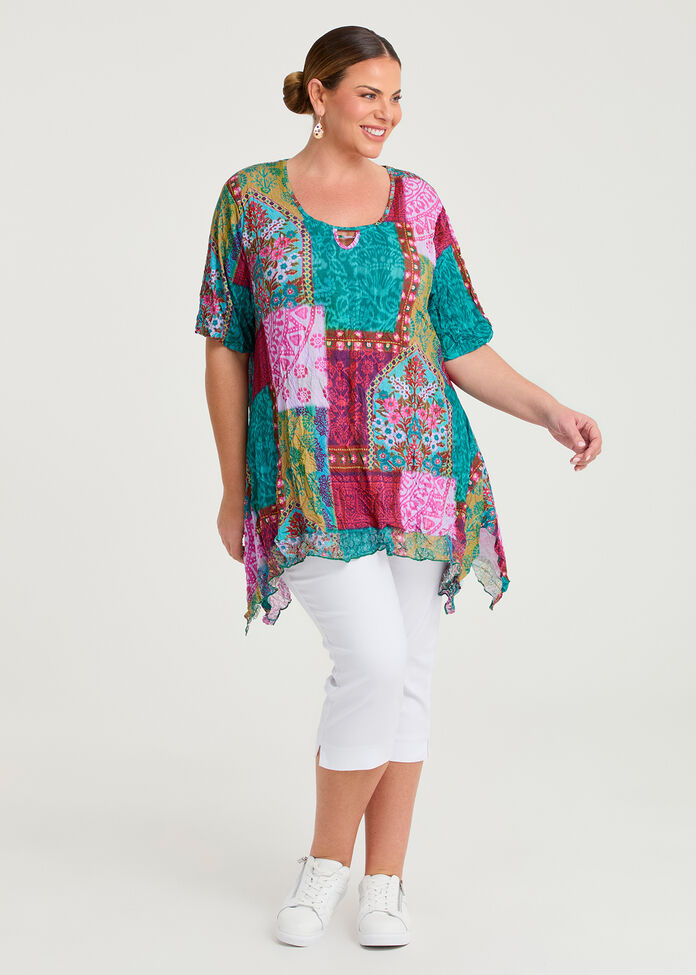 Lace Hem Crush Tunic, , hi-res
