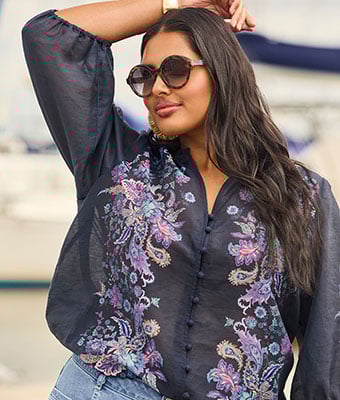 Shop Plus Size Velour Elsie Tunic, Black | Taking Shape AU