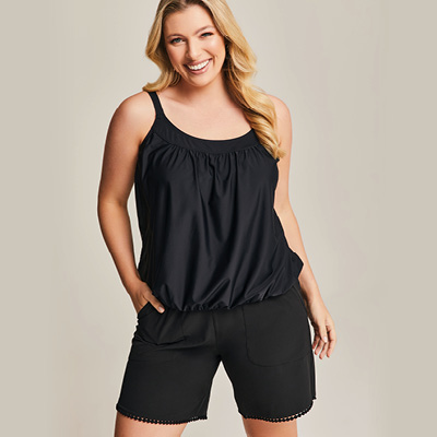Plus Size Basic Pant Swim Bottom