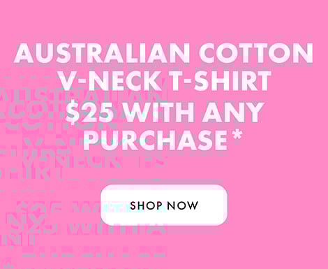 Australian Cotton V-Neck T-Shirt $25 With Any Purchase*