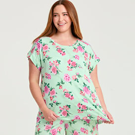 Womens Plus Size Pyjama Tops