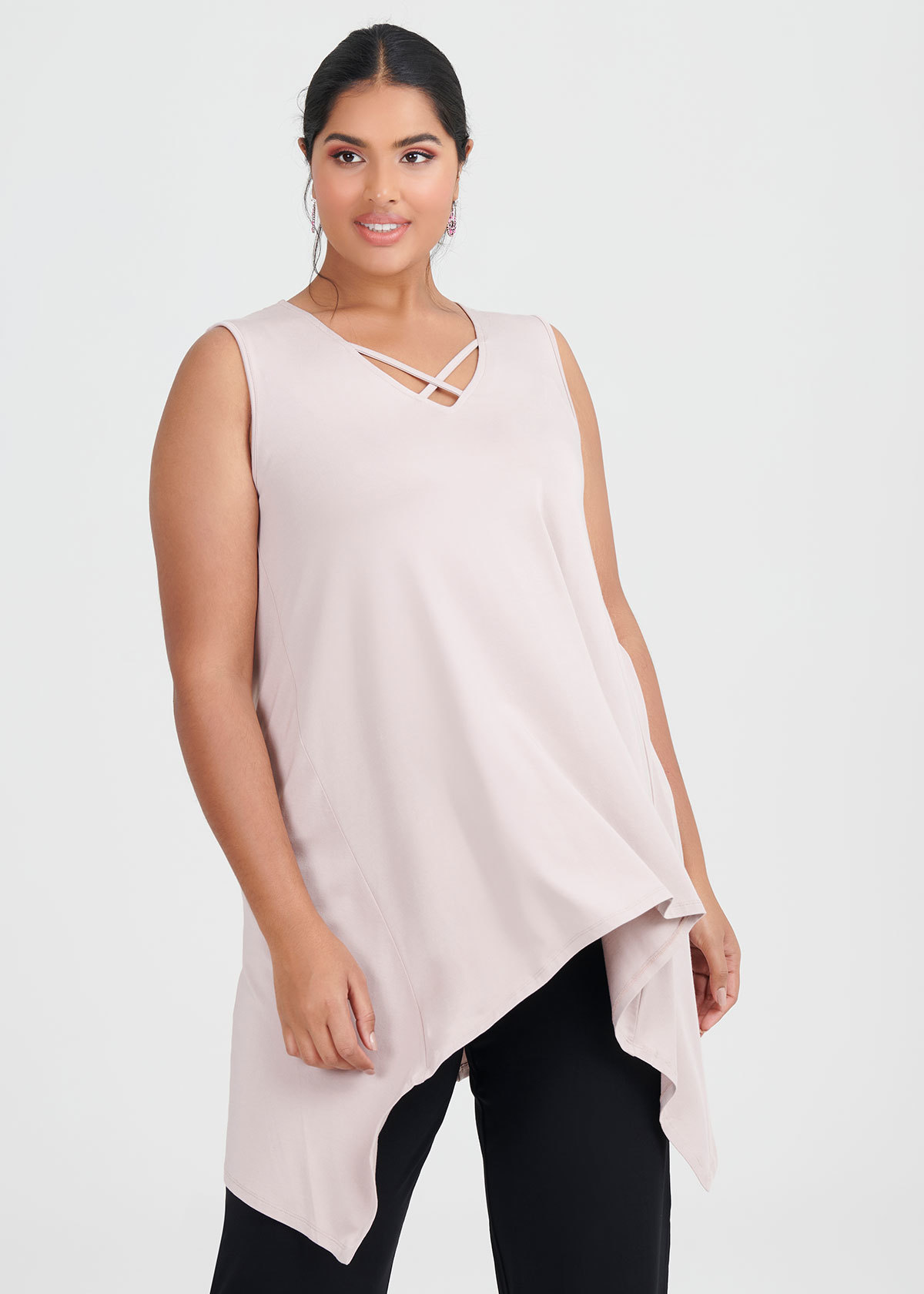 Rihanna Black Bamboo Tank