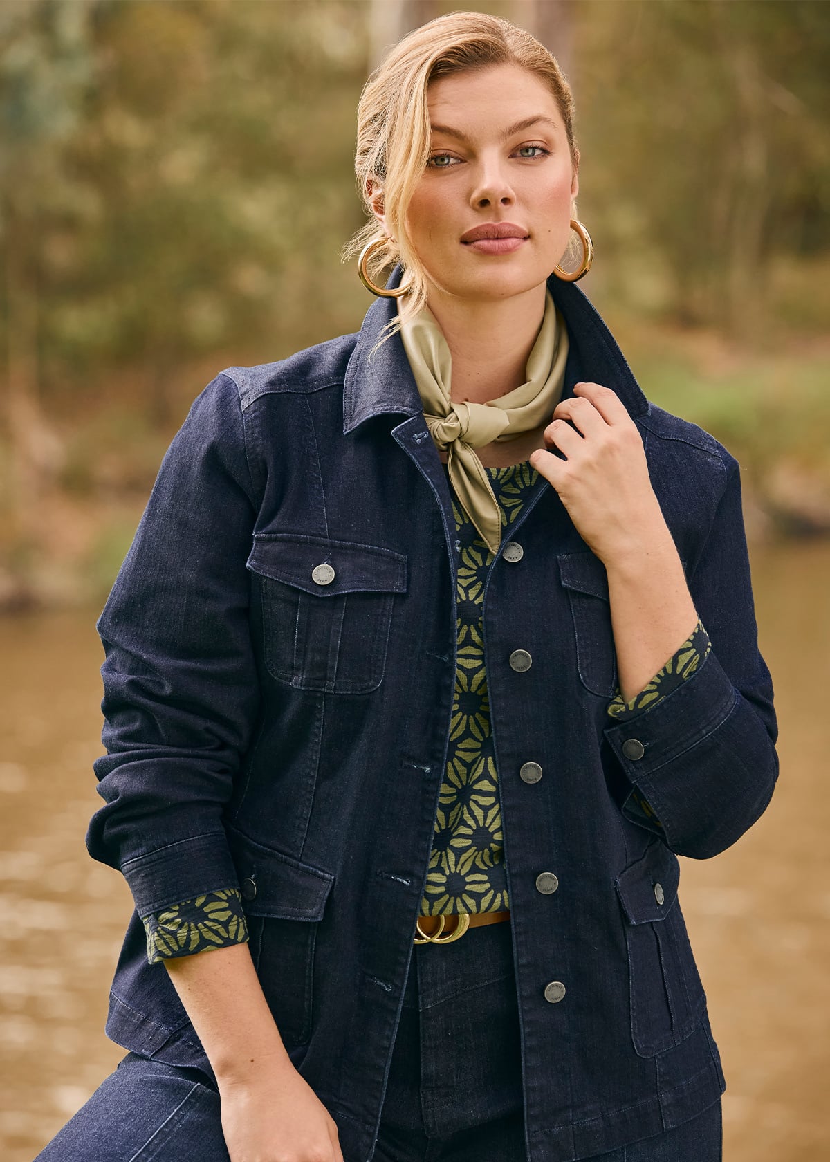 Cotton Blend Casual Denim Jacket