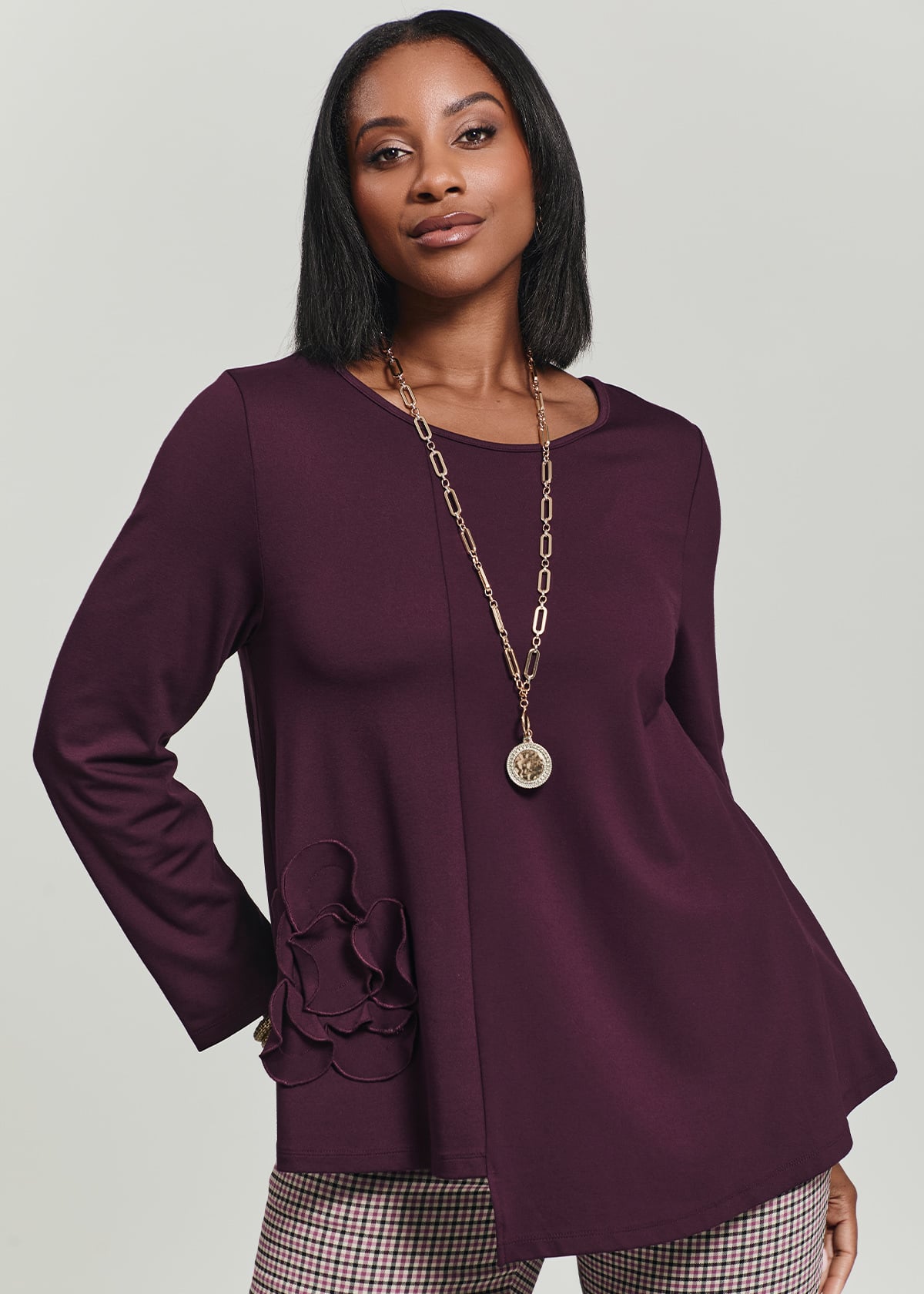 Applique Bamboo Ponte Top