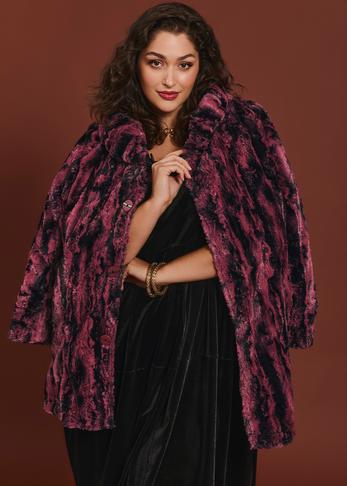 Deja Vu Faux Fur Reversible Coat