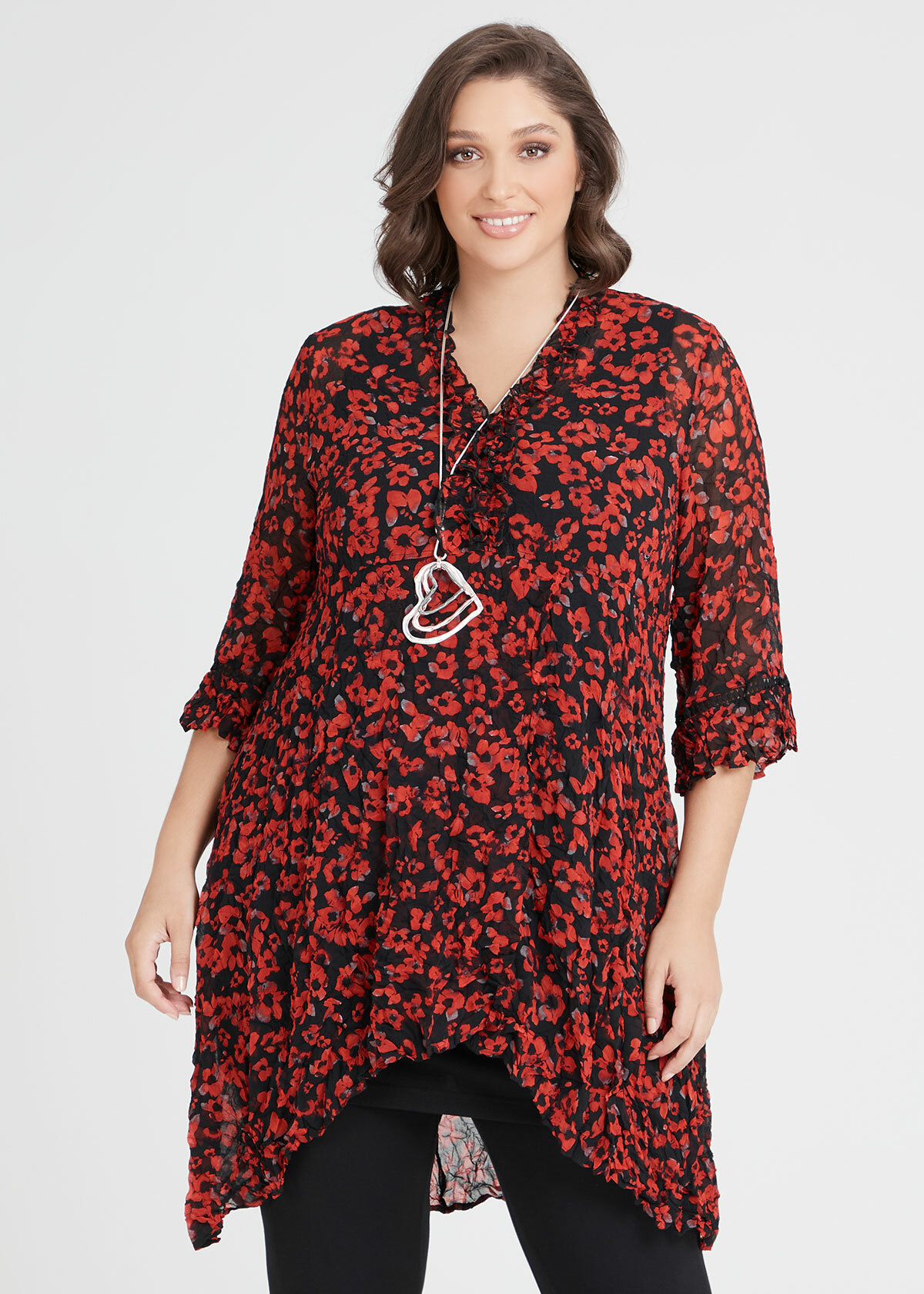 Shop Plus Size Chiffon Layered Print Tunic in Print | Sizes 12-30 ...