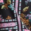 Eden Cotton Modal Slub Top, black pink print, swatch