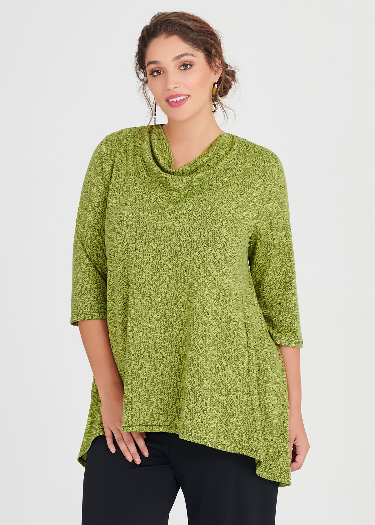 Shop Plus Size Fresh Wave Jacquard Top in Green | Taking Shape AU