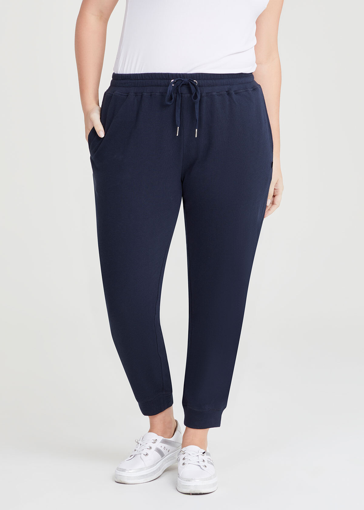 Shop Plus Size Taper Leg Trackpant in Blue | Taking Shape AU