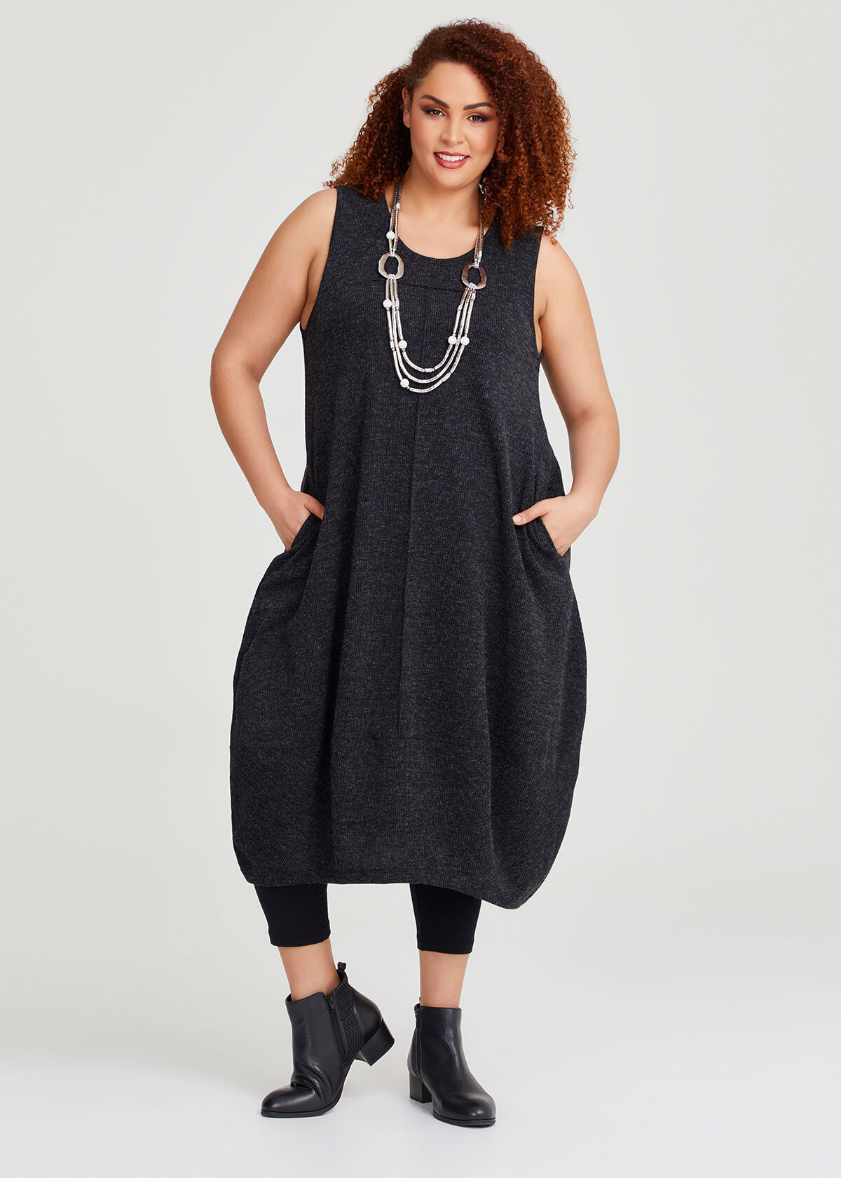 Shop Plus Size Enthuse Halo Dress in Black | Taking Shape NZ