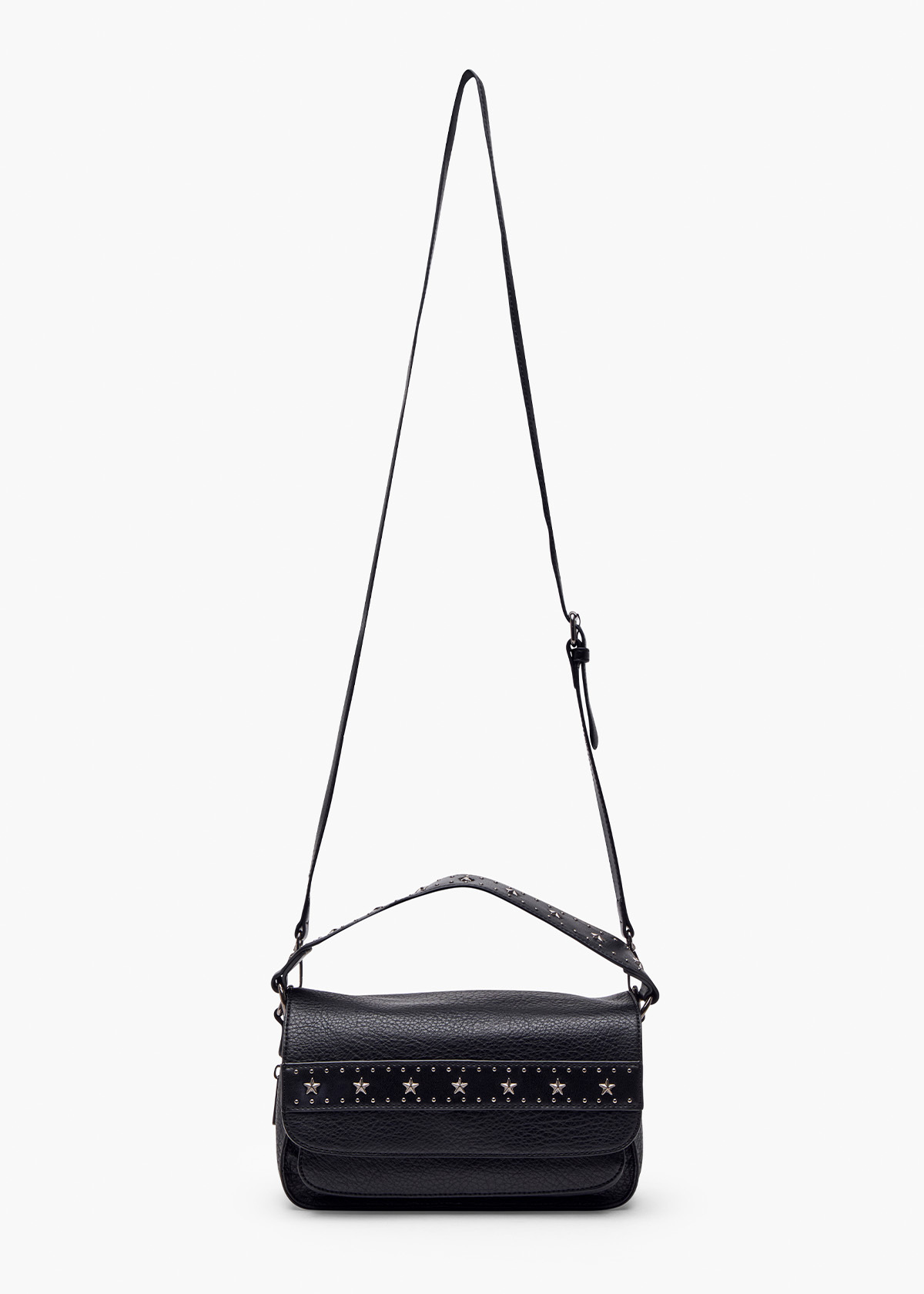 Shop Plus Size Star Stud Shoulder Bag in Black Taking Shape AU