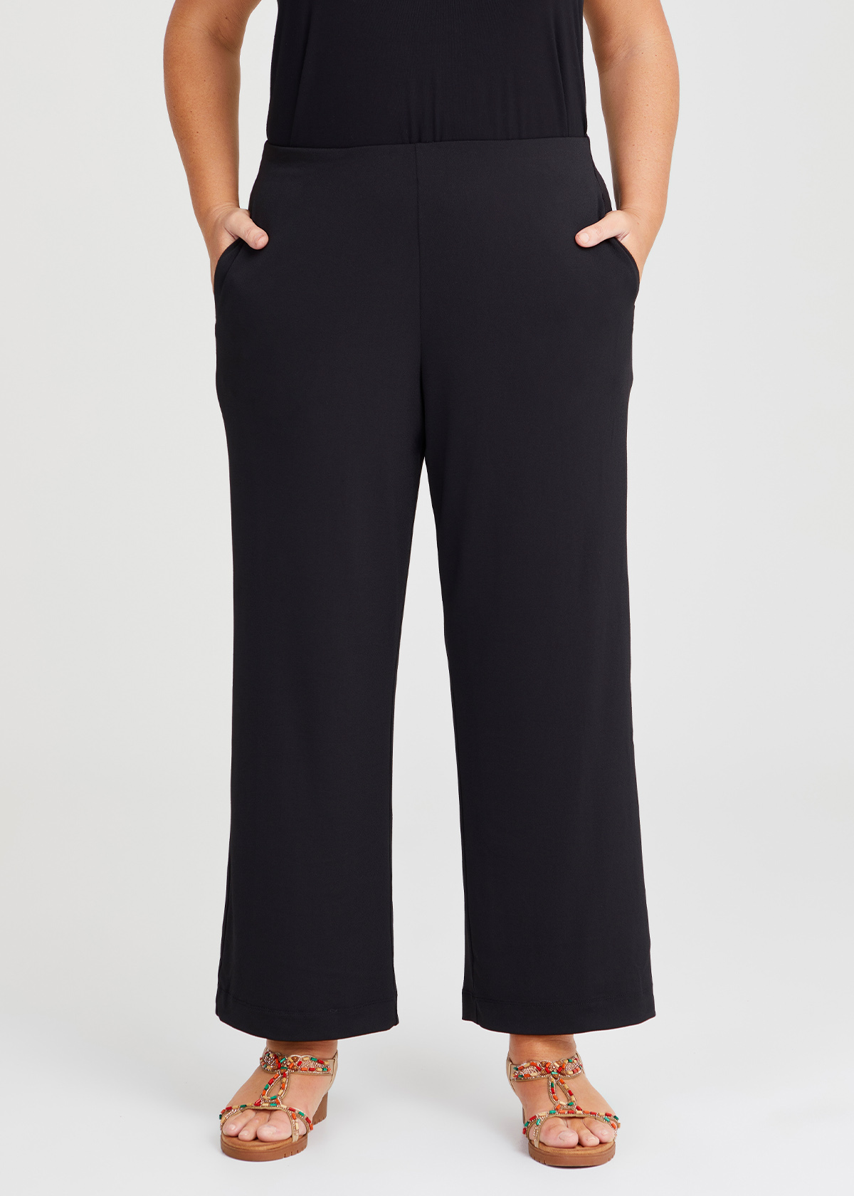 Taking Shape Tall Audrey Wide Leg Pant Size 14 in Black - Plus Size Women's Bottoms