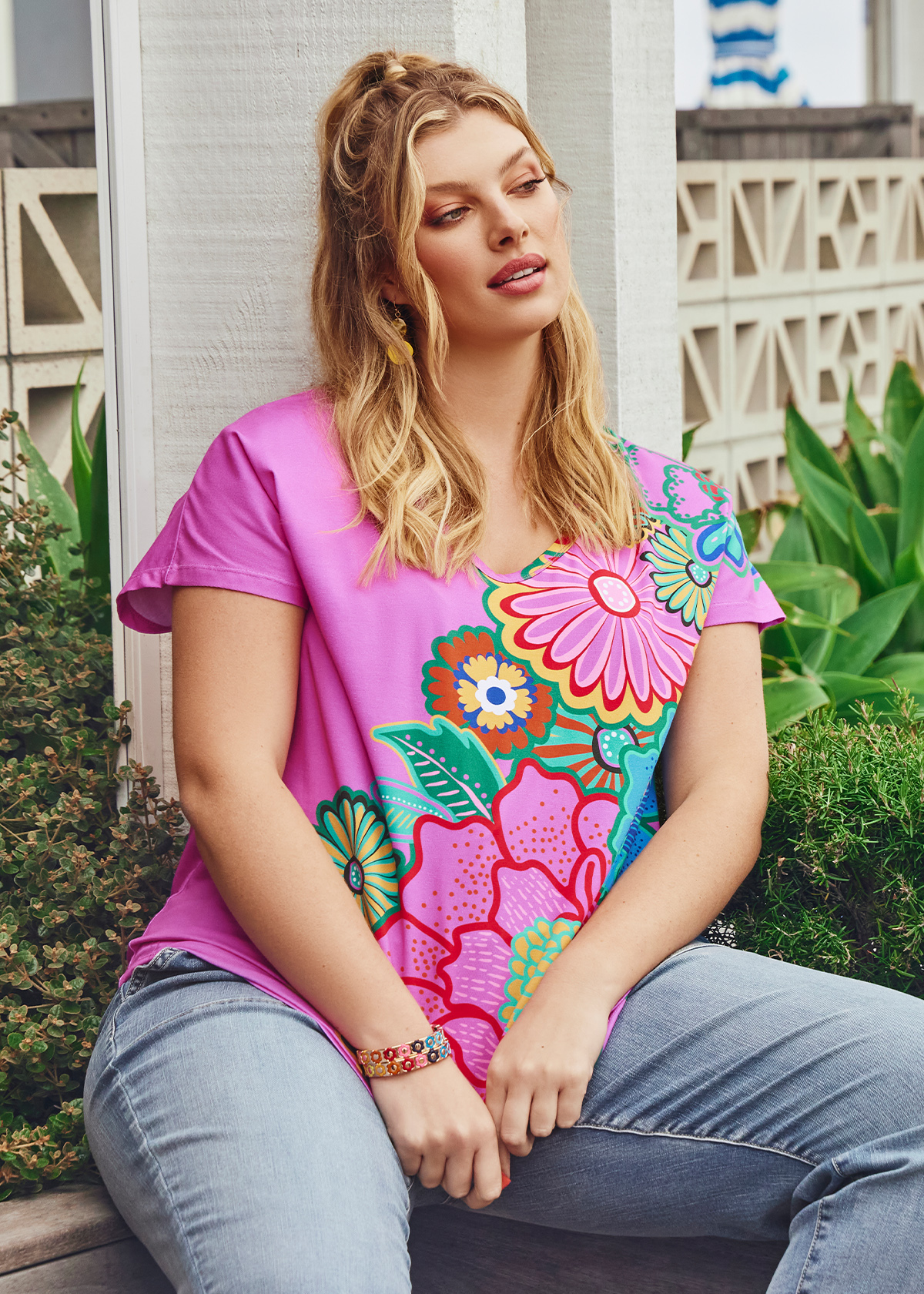 Tailored Fit Long Sleeve Shirt - Big Summer Floral