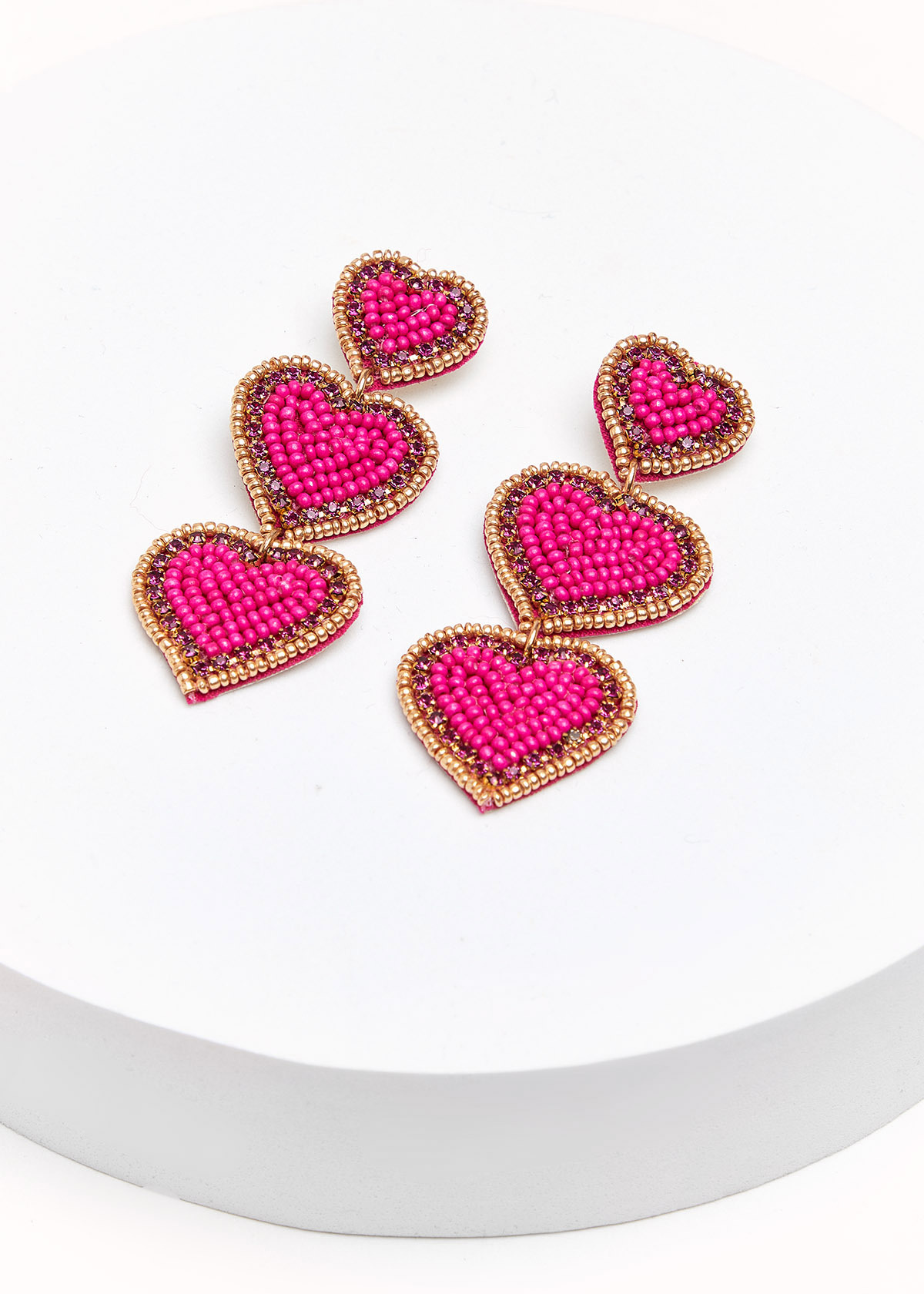 Shop Tiered Beaded Heart Earrings | Accessories | Taking Shape AU