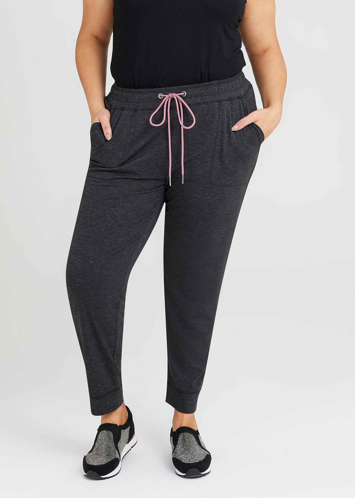 Shop Plus Size Sparkle Active Pant in Black | Taking Shape AU