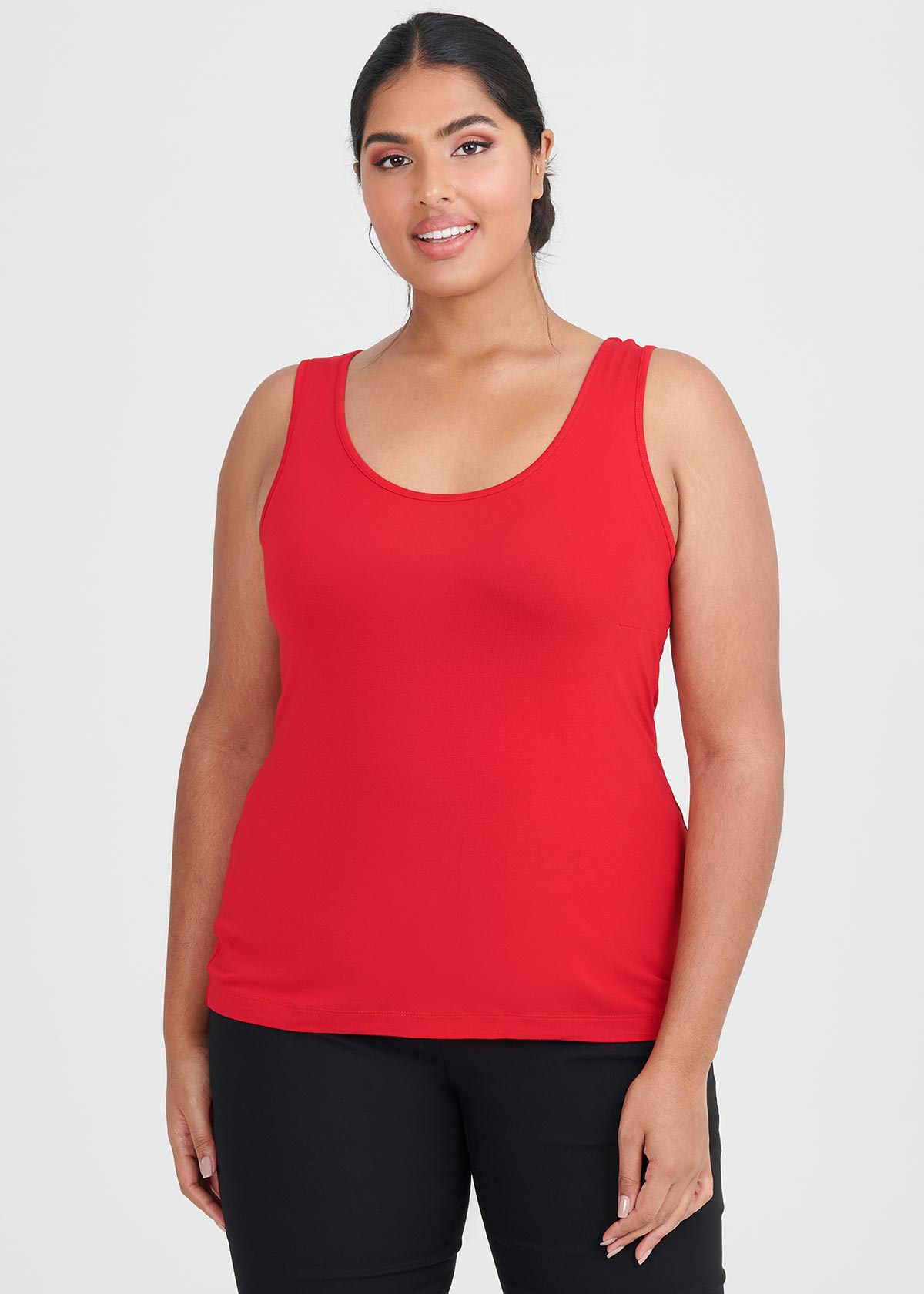 Taking Shape Bamboo Base Cami Size 20 in Racing RED - Plus Size Women's Tops & T Shirts