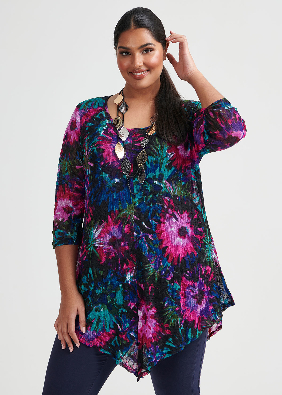 Shop Plus Size Blue Crush Tunic in Print | Sizes 12-30 | Taking Shape AU