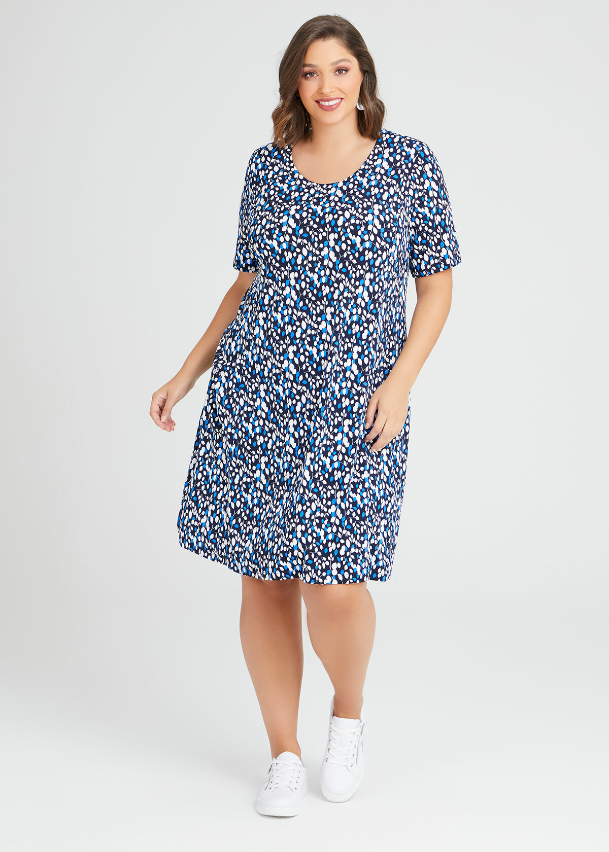 Shop Plus Size Alice Printed Dress in Blue | Taking Shape AU