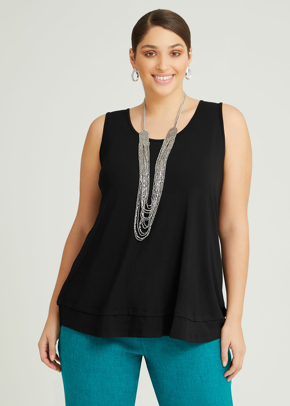 Shop Plus Size Bamboo Out And About Tank in Black | Sizes 12-30 ...